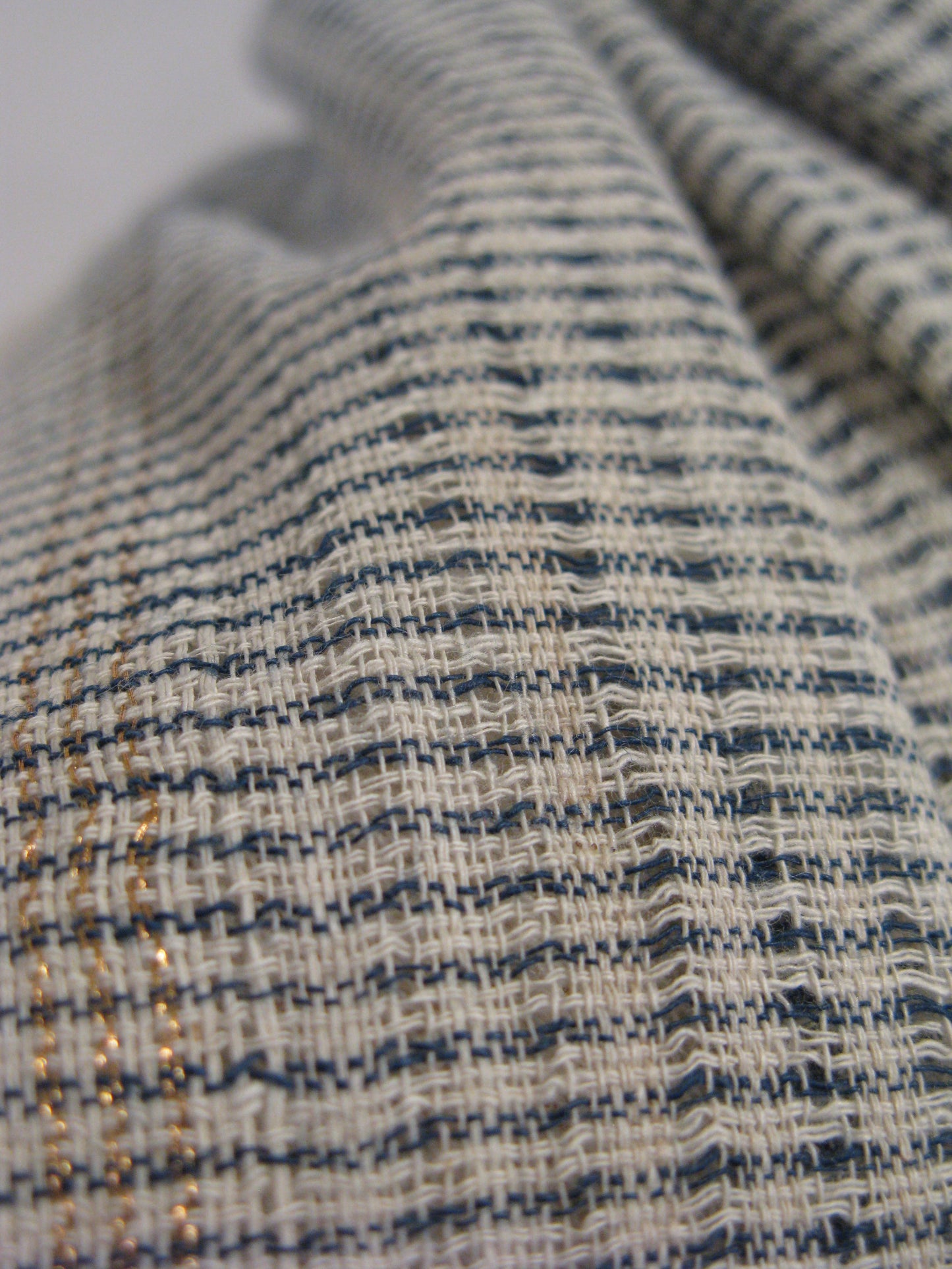 Organic Cotton and Natural Indigo Open Weave Scarf