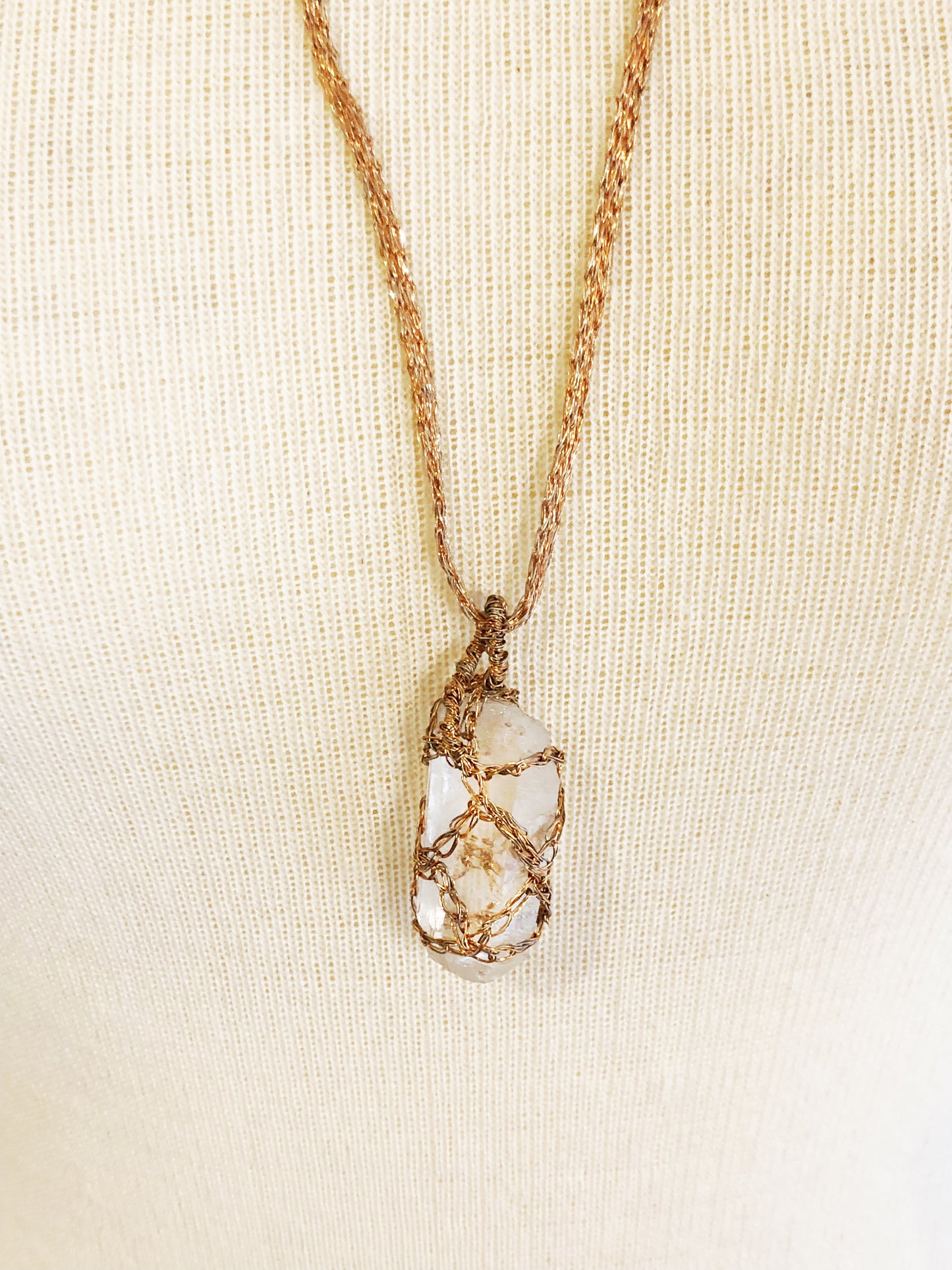 Copper and Crystal Necklace