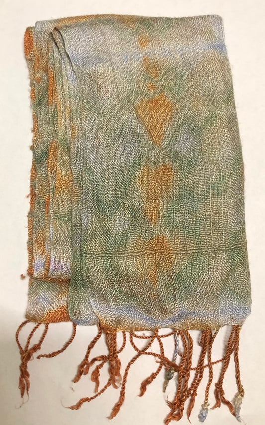 Thai Tie-Dyed Scarf - Green