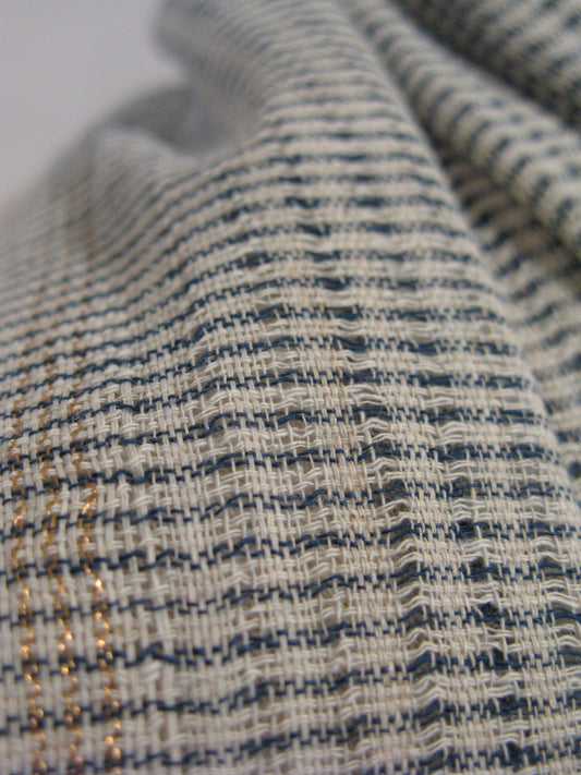 Organic Cotton and Natural Indigo Open Weave Scarf