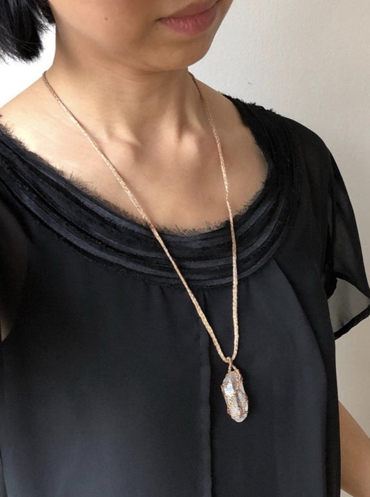 Copper and Crystal Necklace