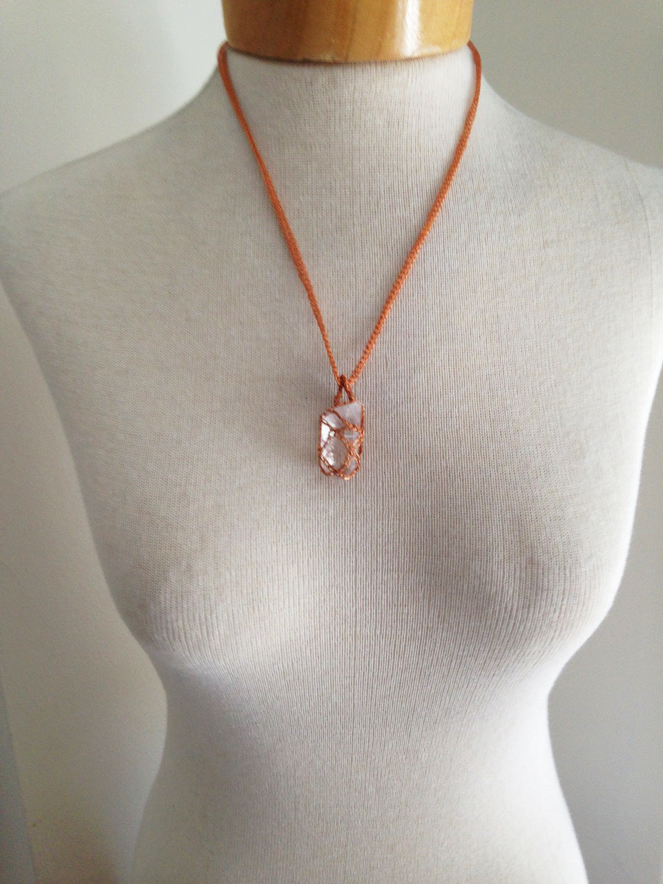 Copper and Crystal Necklace