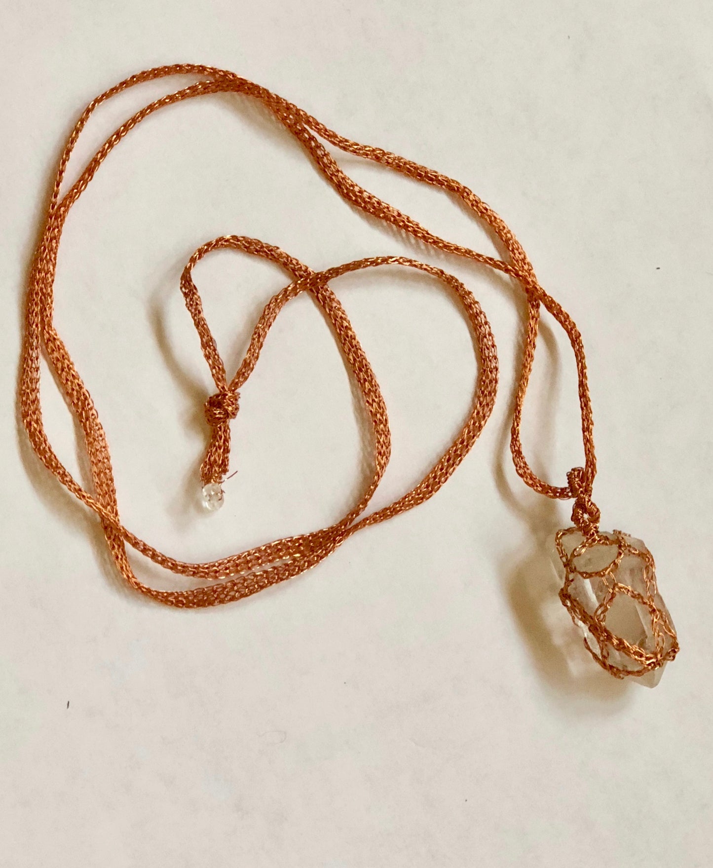 Copper and Crystal Necklace